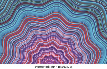 Purple and blue color circular wavy stripes, vector background. Colorful illustration in abstract style with gradient. A new design for your ad, booklets, leaflets.