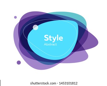 Purple, blue, cyan rotating abstract graphic element. Dynamical colored form and line. Abstract banner with irregular shapes. Template for logo, flyer, presentation design. Vector illustration