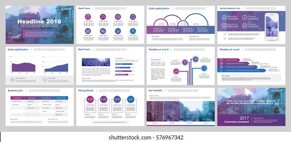 Purple and blue elements for infographics on a white background. Presentation templates. Use in presentation, flyer and leaflet, corporate report, marketing, advertising, annual report, banner.