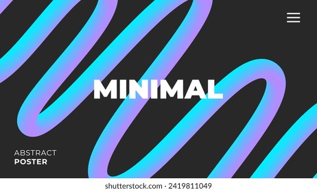 violetter blauer, abstrakter Hintergrund. Vermischen der Neonwelle und aller bearbeitbaren Texte. Es kann als Poster, Banner oder Landing-Page in Ihrer Unternehmenswerbung verwendet werden.