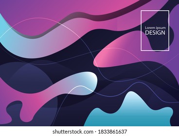 Purple and Blue geometric background minimal design of modern. Eps10 vector.
