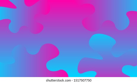purple blue gradient with blob free form shape, colorful blob shape for background, trendy light disco in geometric fluid splash concept, blob fluid purple bright for banner copy space