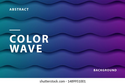 Purple and blue gradient color wave background. Modern gradient light vector illustration.