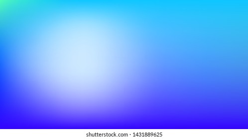 Purple Blue Gradient Vibrant Dreamy Vector Background. Neon Color Overlay, Sunrise, Sunset, Sky, Water Design Element. Trendy Unfocussed Luxury Holograph Texture. Minimal Fluid Color Digital Gradient