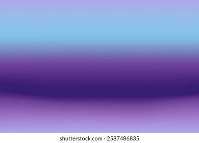 Purple Blue Gradient Vibrant Dreamy Vector Background. Neon Color Overlay, Sunrise, Sunset, Sky, Water Design Element. Luxury Trendy Holograph Defocused Texture. Digital Minimal Tech Gradient Paper