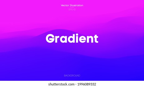 Purple blue gradient wave. Neon gradient graphic color background. Vector illustration,