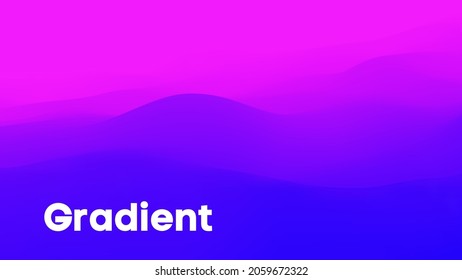 Purple blue gradient wave. Neon gradient graphic color background. Vector illustration,