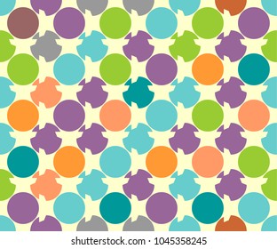 purple blue green orange color seamless vector pattern