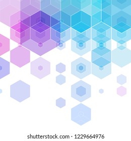 purple blue hexagon background