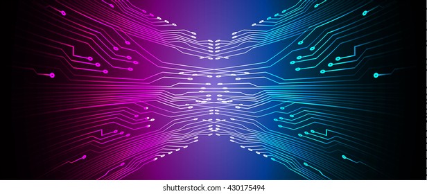 purple blue high tech circuit board, abstract circuit board, CPU, PC computer