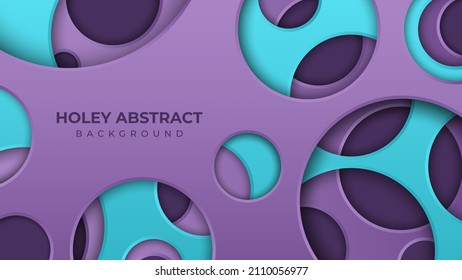 Purple and Blue Holey Abstract Background