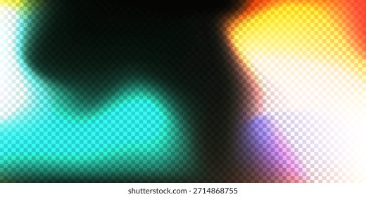 Fondo de efecto de fuga de luz azul púrpura. Superposición de bengala de bokeh de película. Plantilla de textura de Filtrar de fotos de neón de Antiguas. Fondo de pantalla de Fotografía expuesto. Fondo de gradiente ultravioleta de desenfoque Abstractas. Vector