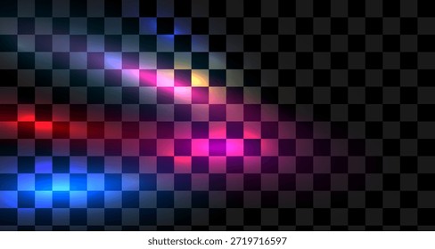 Fondo de efecto de fuga de luz azul púrpura. Superposición de bengala de bokeh de película. Plantilla de textura de Filtrar de fotos de neón de Antiguas. Fondo de pantalla de Fotografía expuesto. Fondo de gradiente ultravioleta de desenfoque Abstractas.