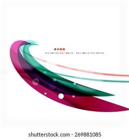 Purple and blue line design message board concept. Abstract background