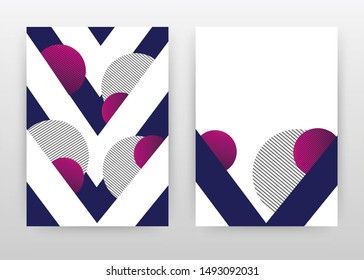 Purple blue lined rounds design for annual report, brochure, flyer, poster. Colorful background vector illustration for flyer, leaflet, poster. Business abstract A4 brochure template.