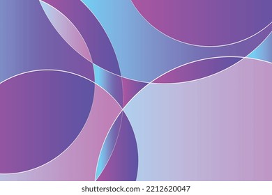 Purple And Blue Liquid Gradient Circle Composition Background. Holographic Iridescent Color Round Spheres