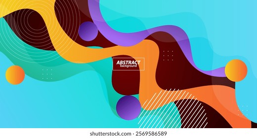 Purple, blue and orange waves. Abstract paper cut. Abstract colorful waves. Wavy banner. Colorful geometric design. Wavy paper cut. Vector Eps10