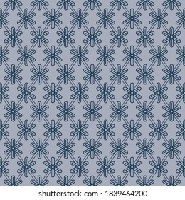 Purple blue ornamental seamless pattern print background