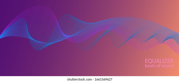 Purple Blue Pink Matrix Computing Banner. Cyber Gradient Overlay. Futuristic Vector Equalizer. Funky Music Background Data Fractal Slide. Big Data Stream Neon Tech Presentation. 3D Fluid Waves.