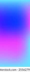 Purple, Blue, Pink Vertical Neon Gradient Background. Vivid Neon Vertical Gradient Background. Vibrant Fluid Color Overlay for Mobile Device. Holographic Abstract Overlay Poster. 3D Fluid Color.