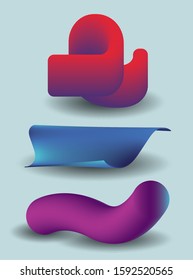 Purple blue and red liquid shape design, Fluid background abstract modern color template and geometric theme Vector illustration