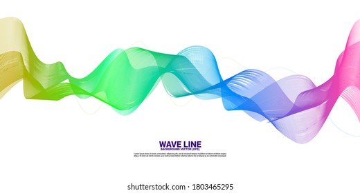 purple and blue Sound wave line curve on white background. Element for theme technology futuristic vector