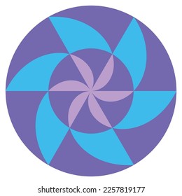 purple blue spin spiral illusion design pattern vector illustration