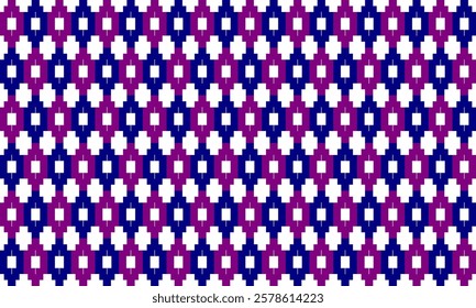 purple and blue squares, seamless pattern with cross, X cross geometric repeat pattern. Simple subtle seamless blue wave background design on fabric printing or wallpaper or packing print, Thai