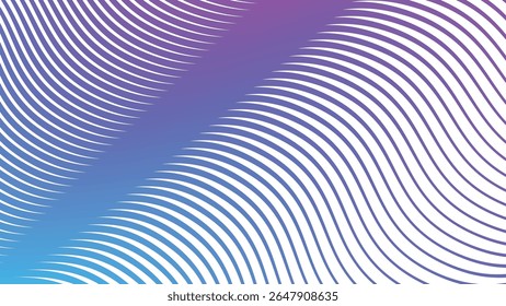 Purple and blue stripes wavy line pattern background for modern abstract fabric web and graphic