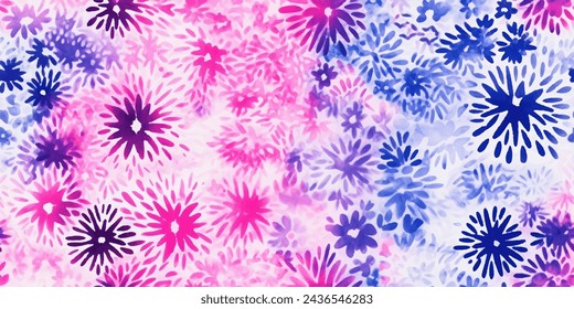 Purple and blue tie dye pattern Ink , colorful tie dye pattern abstract background. Tie Dye two Tone Clouds . Abstract batik brush seamless and repeat pattern design