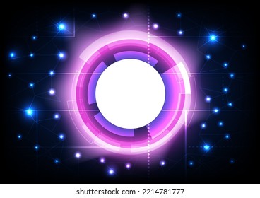 El fondo abstracto de color morado y azul listo para tu texto,
concepto de velocidad de tecnología luminosa, antecedentes de innovación en comunicaciones de alta tecnología,
diseño conceptual de datos digitales y ondas de sonido.