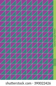 Purple & Blue Triangle Pattern with white border.