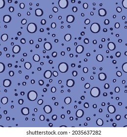 Purple blue water bubbles seamless repeat pattern print background. Vector illustration. Great for kids and home decor projects. Surface pattern design.