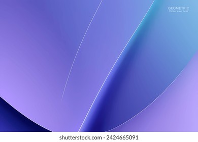 Fondo de onda azul púrpura, fondo geométrico abstracto con formas líquidas. Ilustración vectorial.
