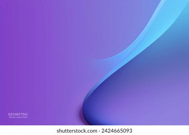 Purple Blue Wave Background, Abstract geometric background with liquid shapes. Vector illustration.