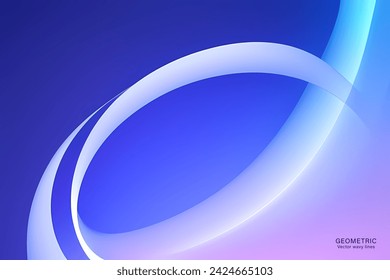 Purple Blue Wave Hintergrund, Abstrakter geometrischer Hintergrund mit flüssigen Formen. Vektorgrafik.