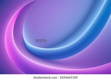 Fondo de onda azul púrpura, fondo geométrico abstracto con formas líquidas. Ilustración vectorial.