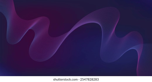 Purple and Blue wave line Background