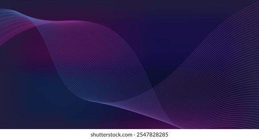 Purple and Blue wave line Background