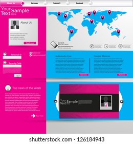 Purple and blue website creative template