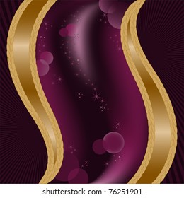 purple blur the background with golden waves