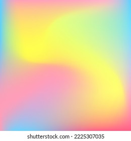 Purple Blurred Happy Yellow Light Gradient Backdrop. Pink Dynamic Fluid Color Curve Swirl Gradient Mesh. Pastel Multicolor Neon Rainbow Green Background. Liquid Water Wavy Blue Design Pic.