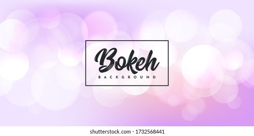 Purple Bokeh Background Illustration Template Design. Vector Eps 10