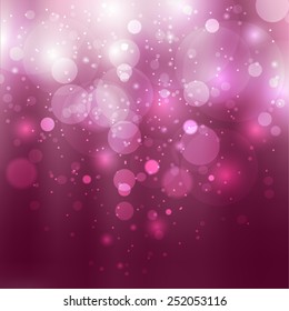 Purple bokeh background. vector illustration