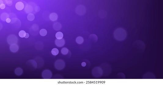 Purple bokeh, blurred background with sparkling lights, blurry glitter effect.