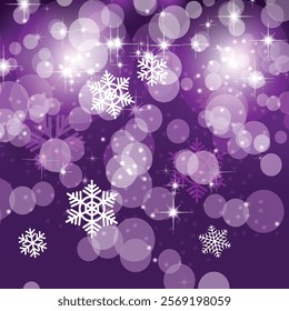 Purple Bokeh Christmas Lights Background