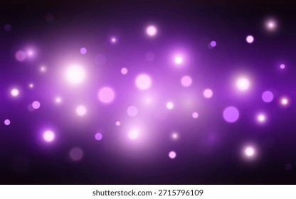 Fondo de luz Bokeh púrpura con orbes brillantes suaves y desenfoque Abstractas, decoración de fondo