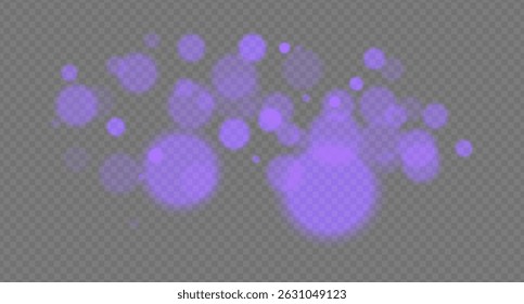 Ícone de conjunto de livros roxo. Fantasia brilho esferas de borrão no fundo transparente, partículas sonhadoras com bordas suaves para humor místico ou futurista no design.