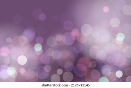 Púrpura fondo abstracto de luz suave, Vector eps 10 ilustración de partículas de bokeh, decoración de fondo