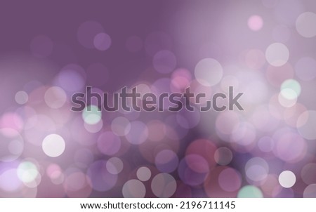 Purple bokeh soft light abstract background, Vector eps 10 illustration bokeh particles, Background decoration
